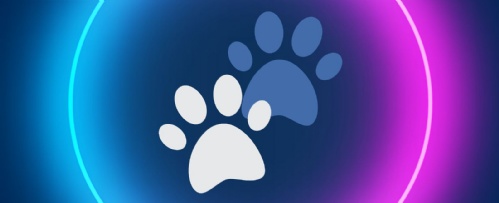 Decorative paw prints