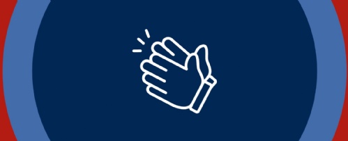 Decorative hands clapping 